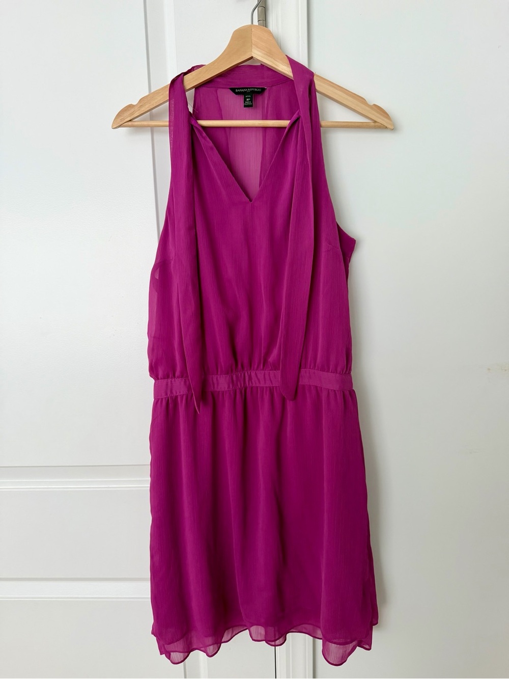 Banana Republic Sleeveless Chiffon Dress – Petite 8 | Berry/Magenta